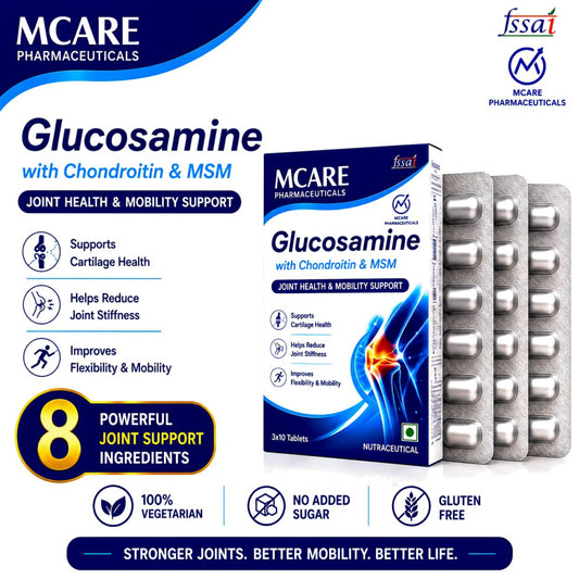 Mcare Glucosamine Tablets with Chondroitin & MSM  | Joint health