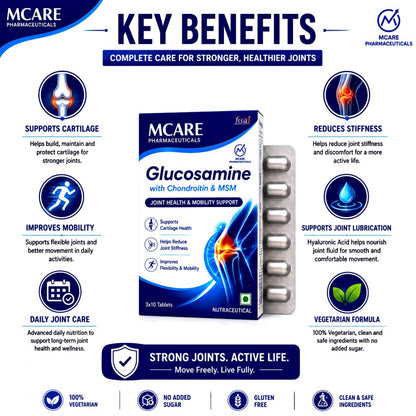 Mcare Glucosamine Tablets with Chondroitin & MSM  | Joint health
